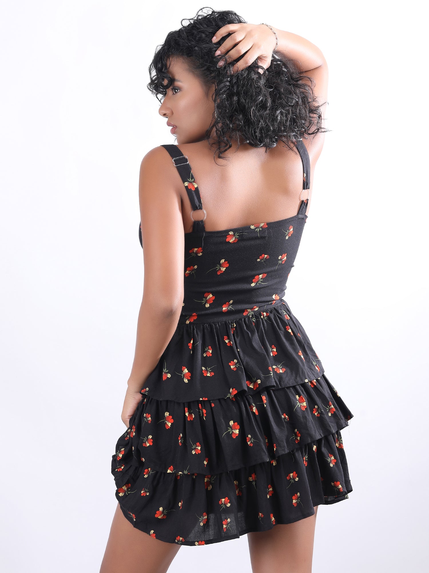 Printed Black Dress - My Store