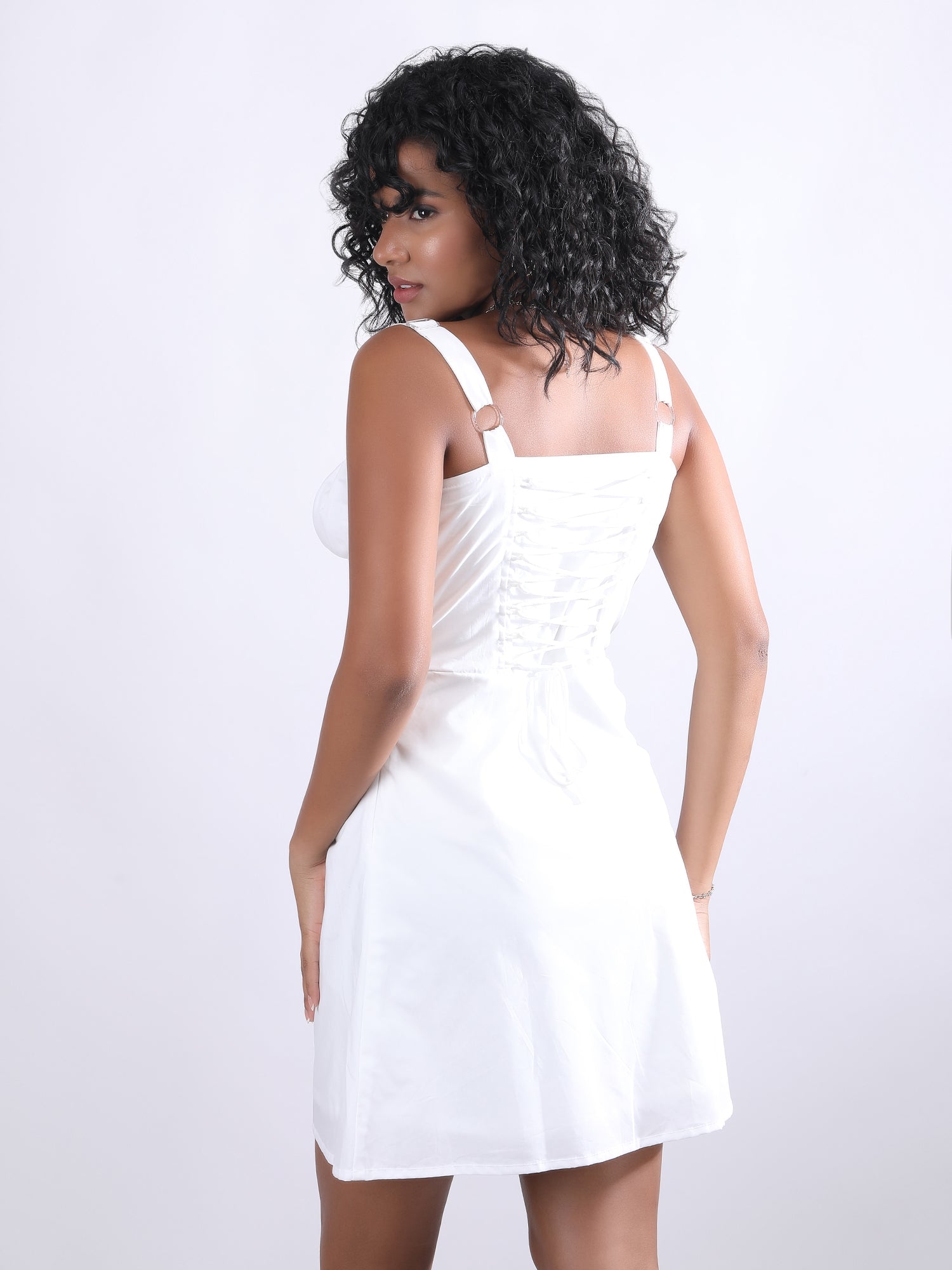 White Mini Bustier A-Line Dress - My Store