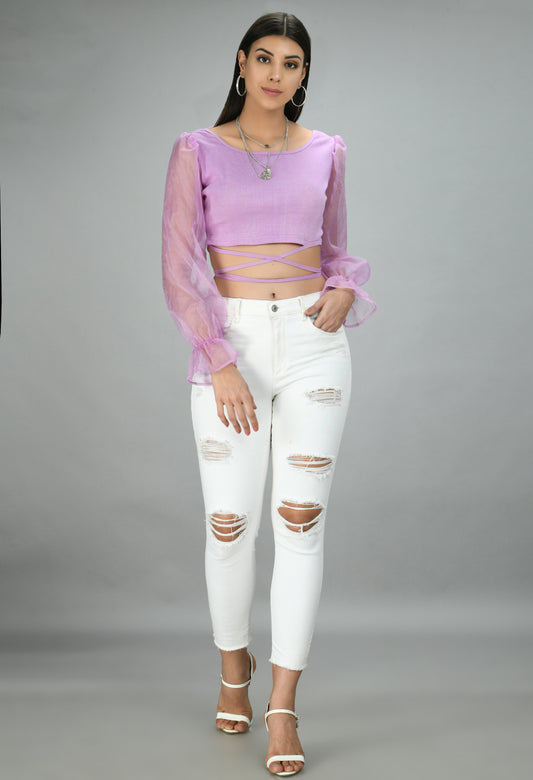 Organza Lilac Top - My Store