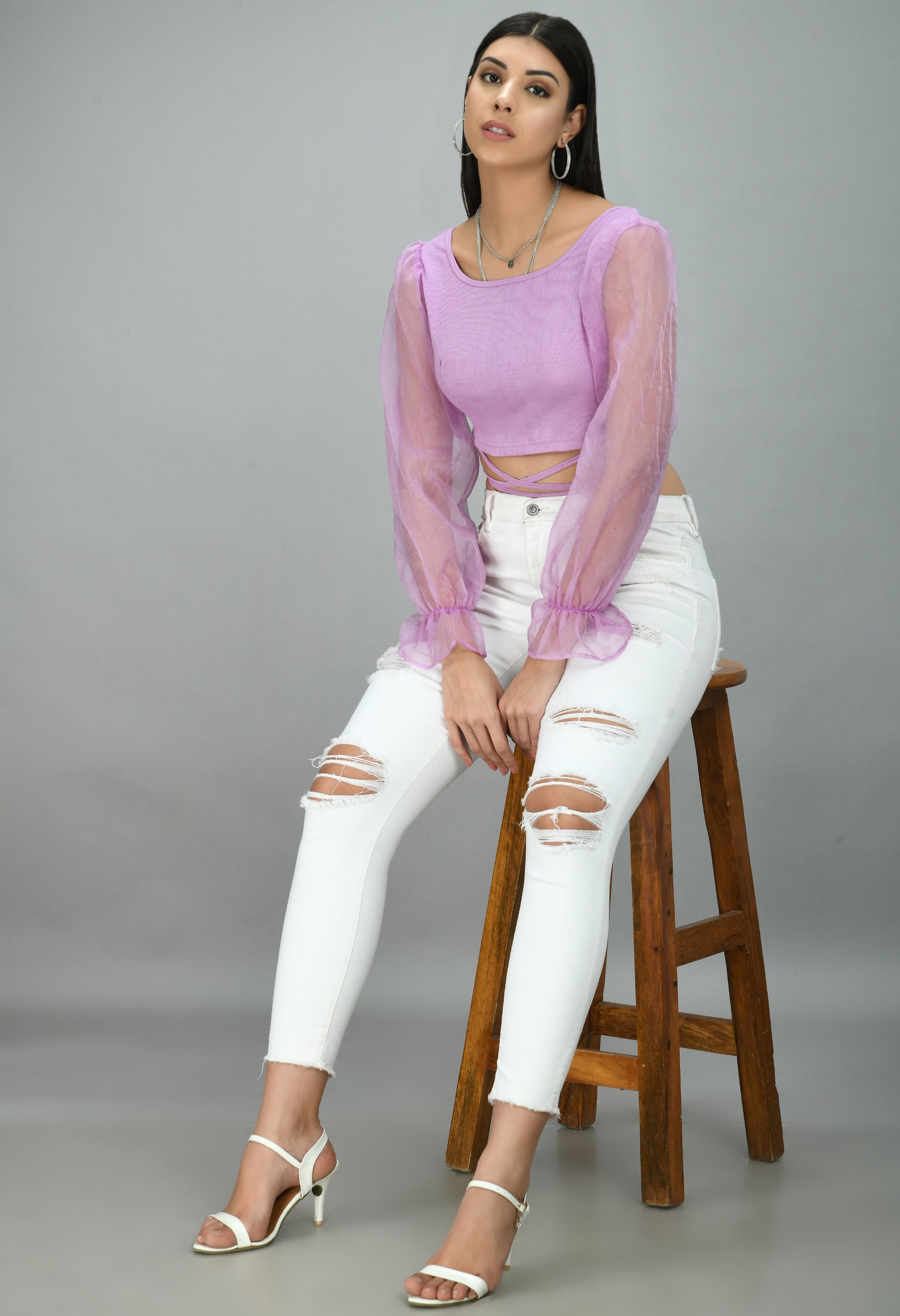 Organza Lilac Top - My Store