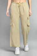 Beige Wide Leg Joggers - My Store