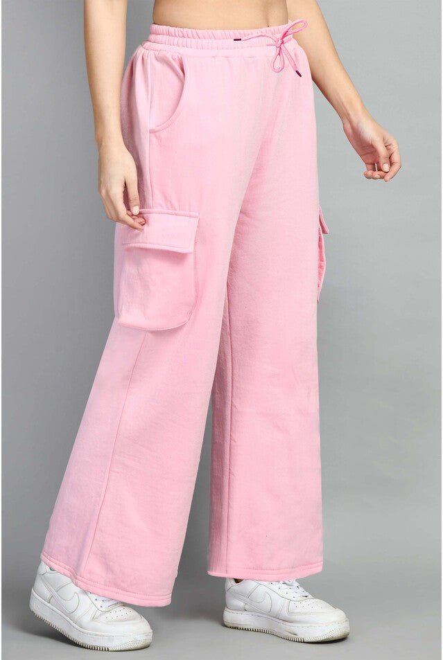 Pink Wide Leg Joggers - My Store