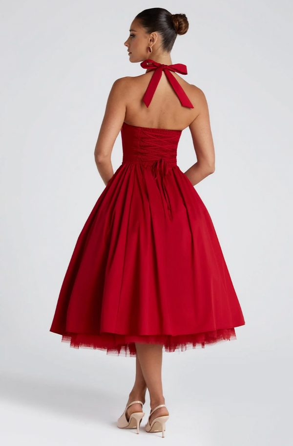 Cherry midi dress