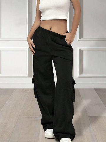 Black Wide Leg Joggers