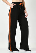 Rust Panel Black Wide Leg Joggers - My Store