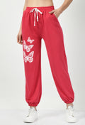 Butterfly Printed Pink Jogger - My Store