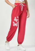 Butterfly Printed Pink Jogger - My Store