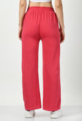 Pink Pintuck Wide Leg Joggers - My Store